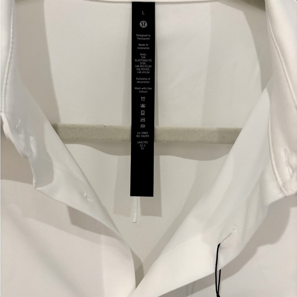 Lululemon Athletica Classic White Dress Shirt New Venture - Picture 3 of 4